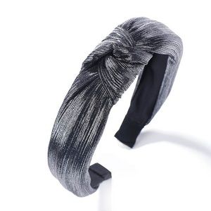 Pewter Metallic Knotted Headband